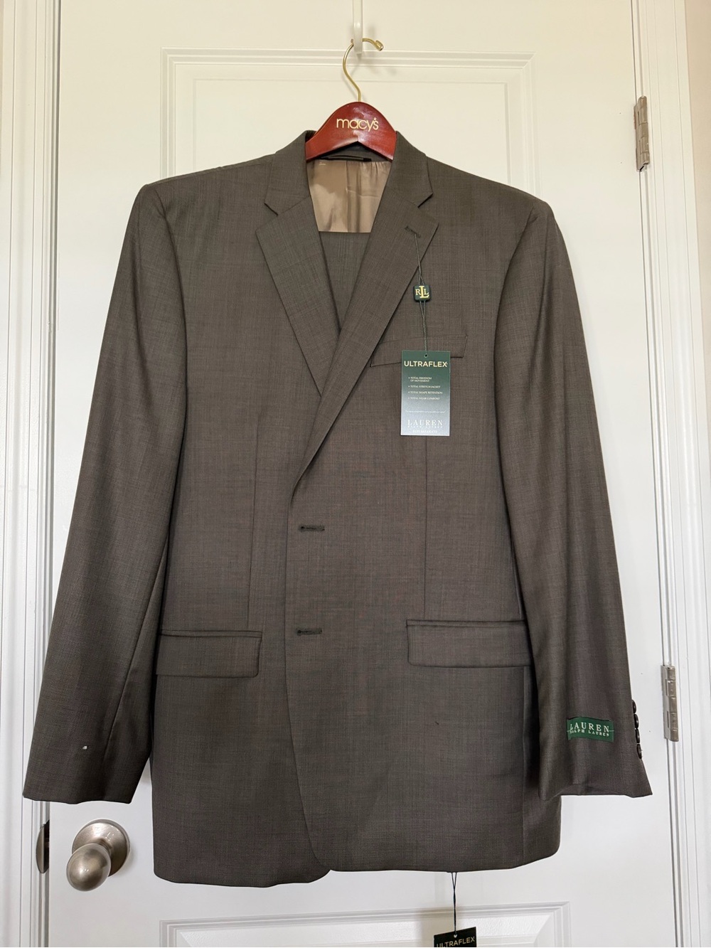 Lauren Ralph Lauren Men's Olive Two-Button Blazer